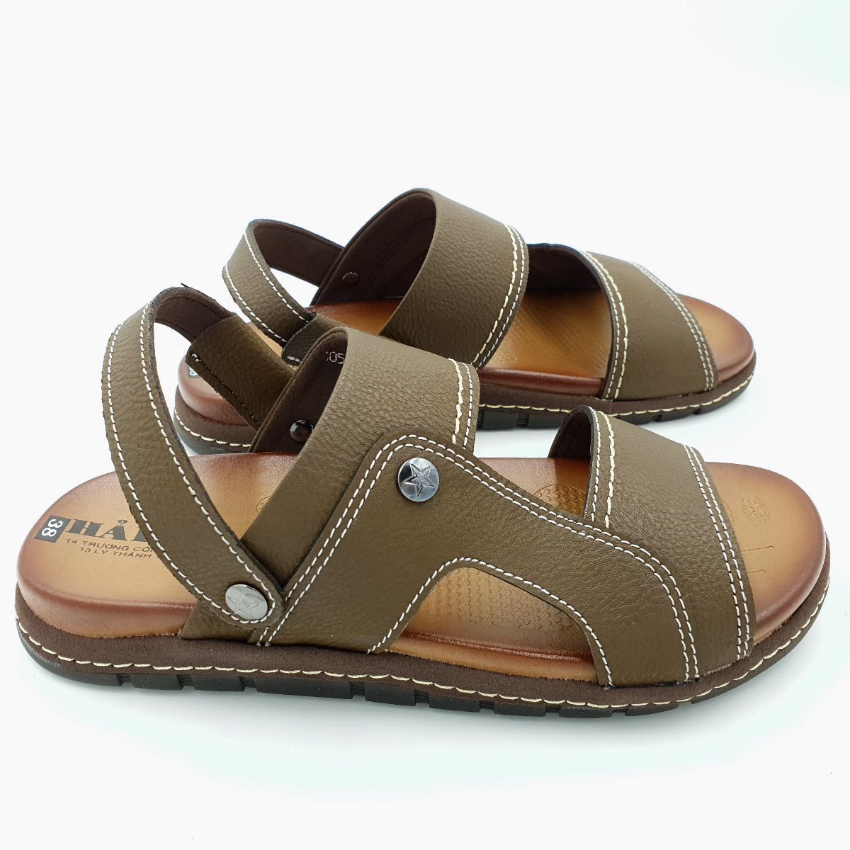 Sandal nam Hải Nancy da bò cao cấp 5418R ảnh 3